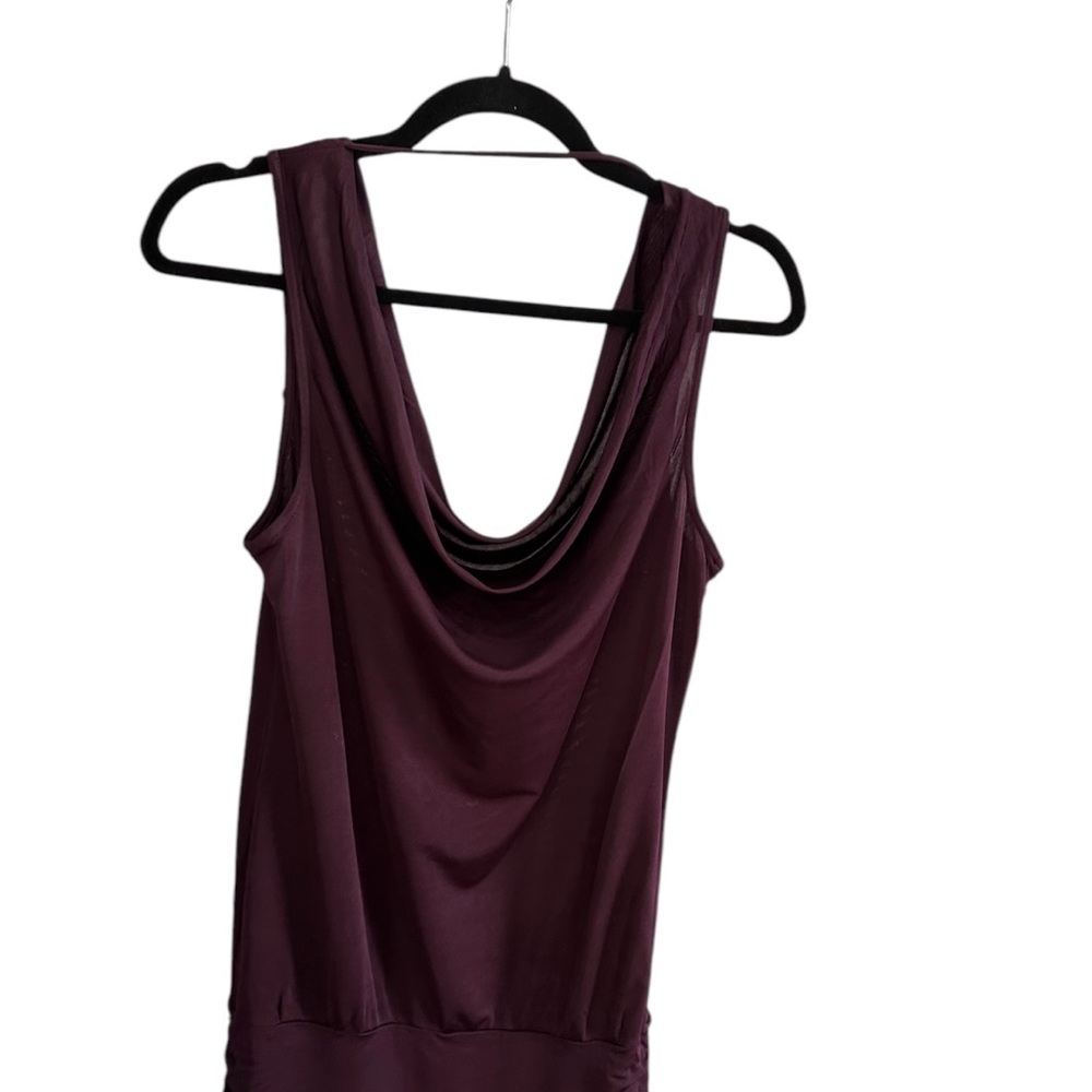 Women’s Banana Republic Size M mulberry/plum color draped cowl neck tank blouse.